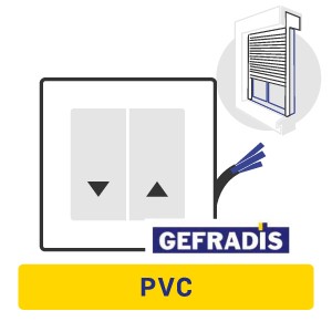 Configuration d'un volet roulant PVC intégré motorisé filaire avec moteur Gefradis