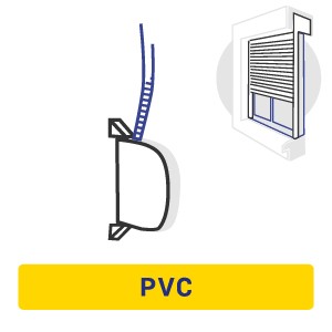 Configuration d'un volet roulant PVC à sangle