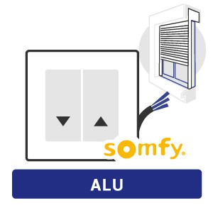 Configuration d'un volet roulant ALU intégré motorisé filaire avec moteur Somfy