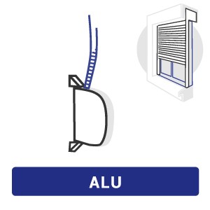 Configuration d'un volet roulant ALU à sangle