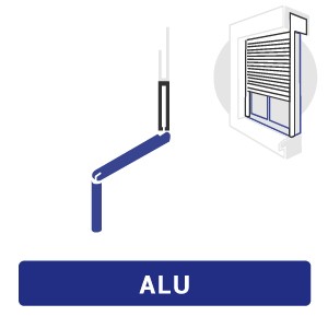 Configuration d'un volet roulant ALU à manivelle