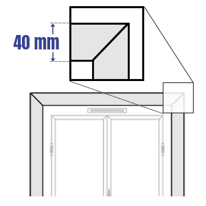 Porte de service isolante DINAR en PVC blanc panneau lisse droit