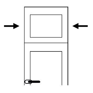 Porte de service isolante DINAR en PVC blanc panneau lisse droit poussant -  215x90cm 