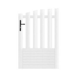Portillon PVC sur mesure incurvé Alençon (poignée à gauche)