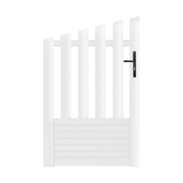Portillon PVC sur mesure convexe Alençon (poignée à droite)