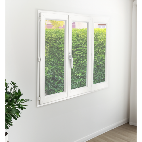 Fenêtre PVC 2 vantaux et 1 fixe latéral droit