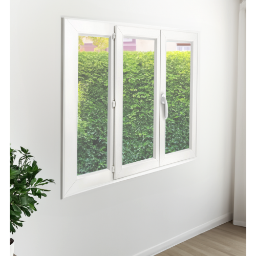 Fenêtre PVC 2 vantaux et 1 fixe latéral gauche