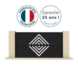 Portail coulissant aluminium sur-mesure HUER