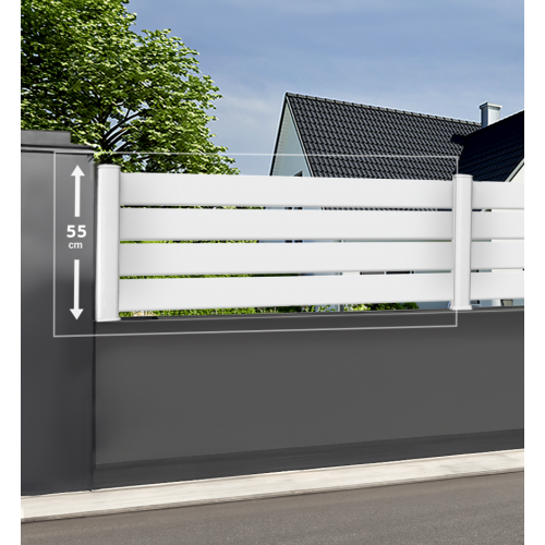 Module de clôture horizontale ajourée de H 55
