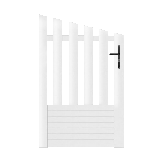 Portillon PVC standard ALENÇON blanc CONCAVE 1000x1450 mm