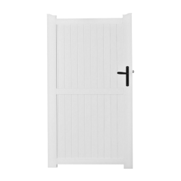 Portillon PVC standard GUÉRANDE blanc hauteur 1600 mm (poignée à droite)