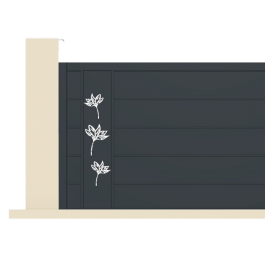 Portail coulissant aluminium sur-mesure BOUQ (zoom)