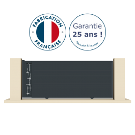 Portail coulissant aluminium sur-mesure TEMP