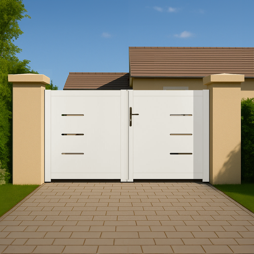 Portail battant PVC sur-mesure Briançon
