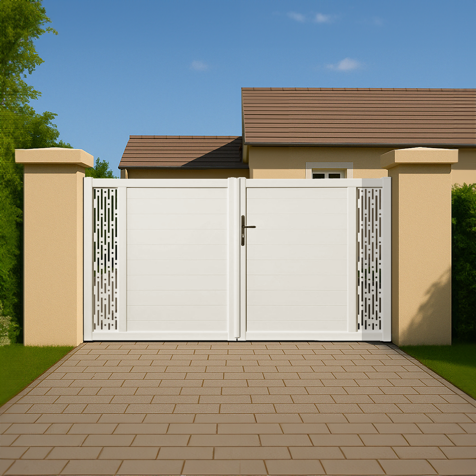 Portail battant PVC sur-mesure Arles Décor Rectangle