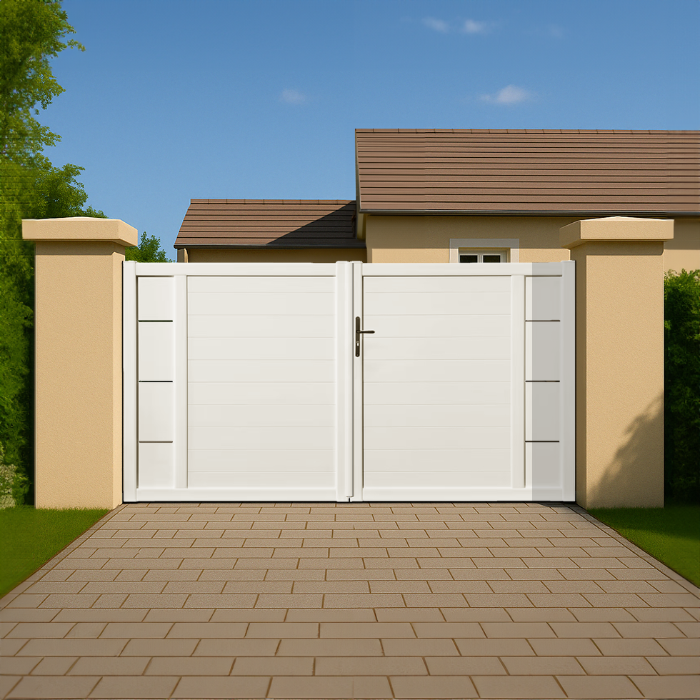 Portail battant PVC sur-mesure Arles Décor Insert
