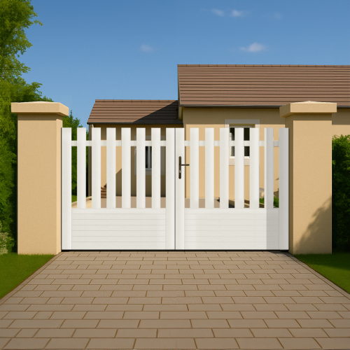 Portail battant PVC sur-mesure Alençon - Droit