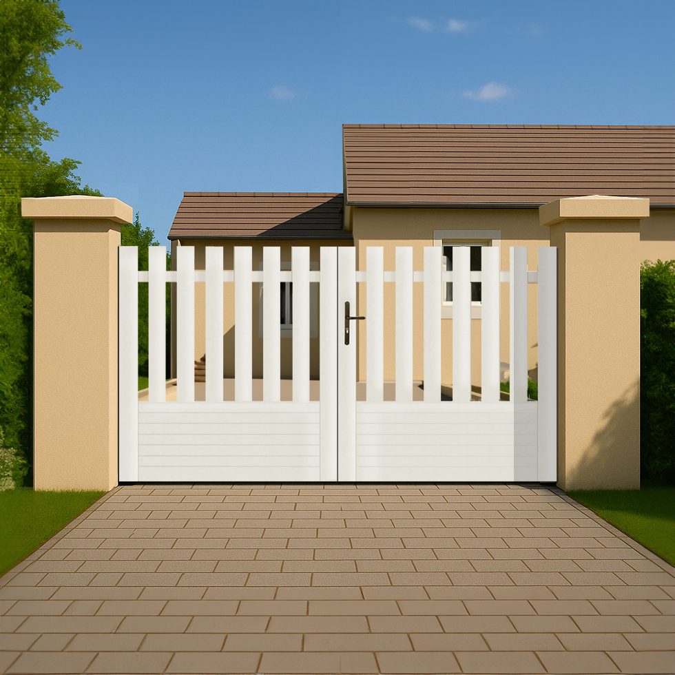Portail battant PVC sur-mesure Alençon - Droit