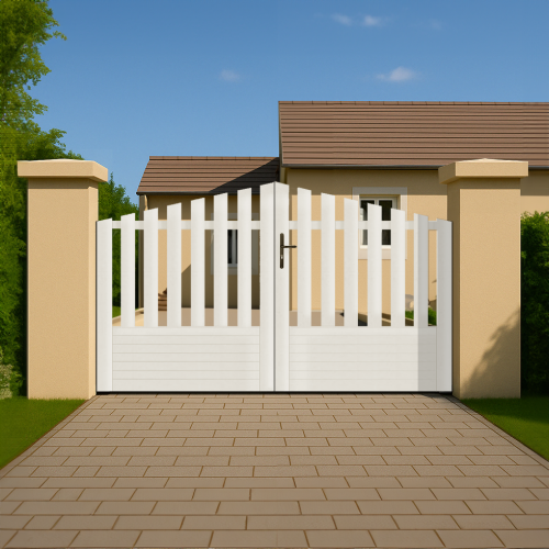 Portail battant PVC sur-mesure Alençon - Convexe