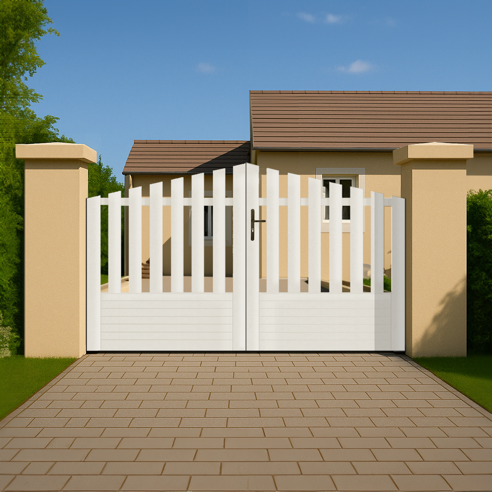 Portail battant PVC sur-mesure Alençon - Convexe