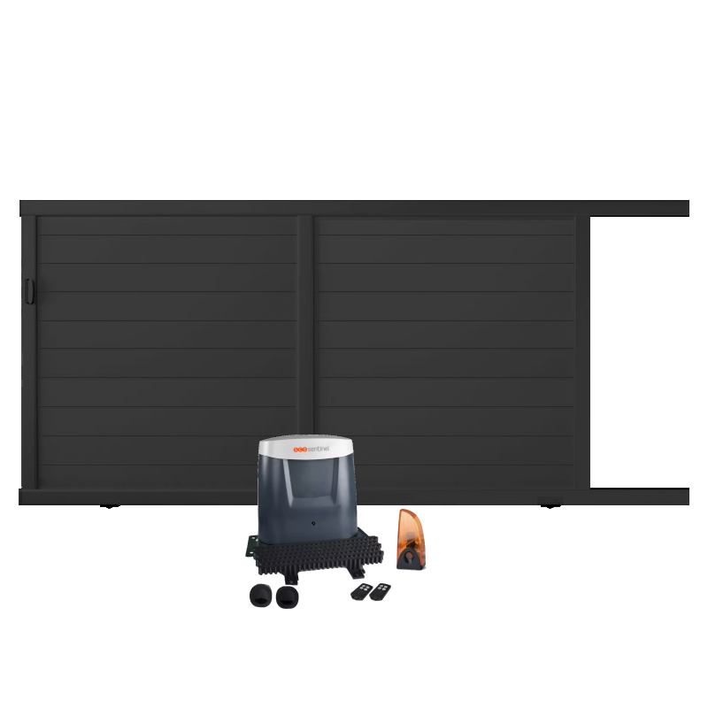 Portail coulissant électrique PVC anthracite ARLES