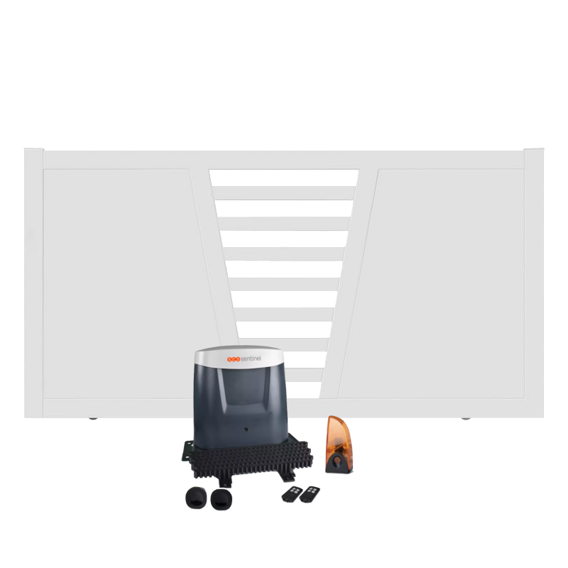Portail coulissant électrique PVC blanc CAMBRAI Portail coulissant électrique PVC blanc CAMBRAI