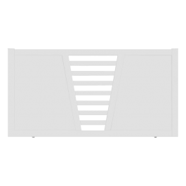 Portail coulissant électrique PVC blanc CAMBRAI
