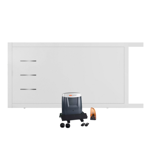 Portail coulissant électrique PVC blanc BRIANCON