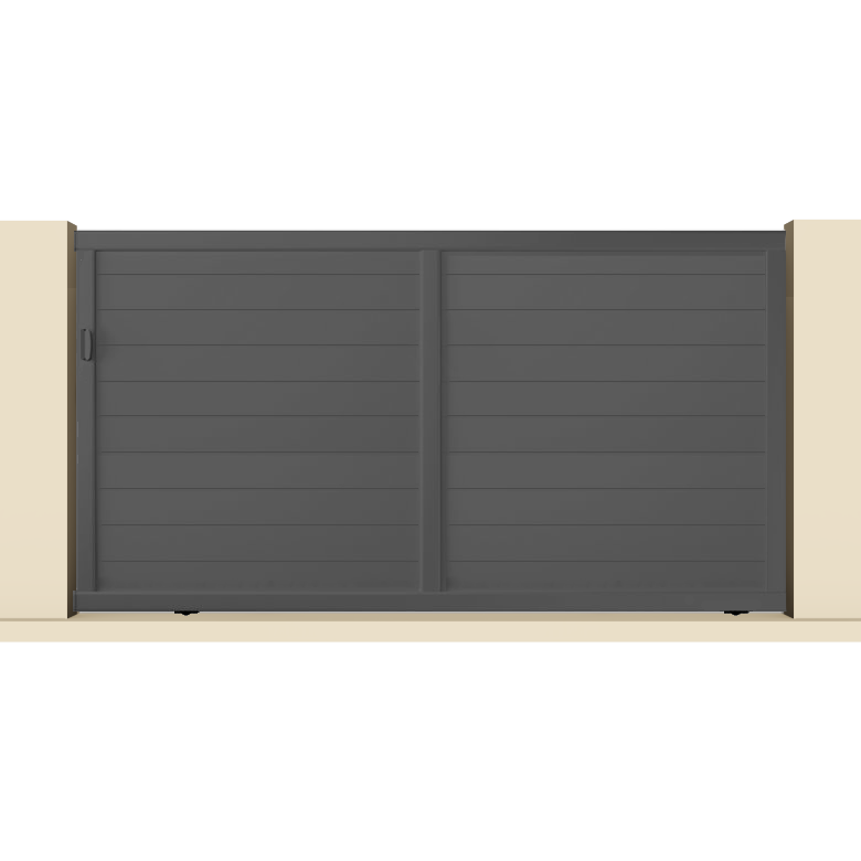 Portail coulissant PVC manuel ARLES anthracite