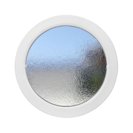 Oeil de boeuf rond fixe PVC vitrage brouillé ø tableau 700 mm