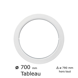 Oeil de boeuf rond fixe PVC vitrage clair ø tableau 700 mm