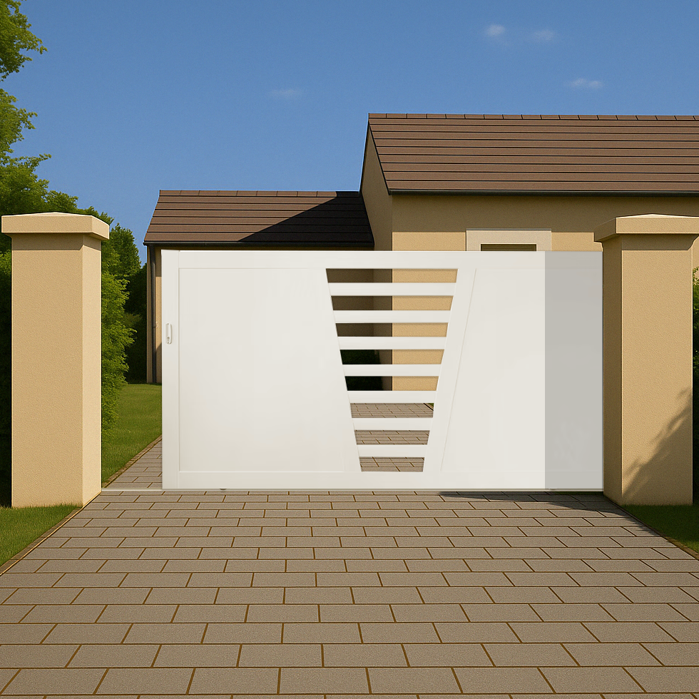 Portail coulissant PVC manuel CAMBRAI