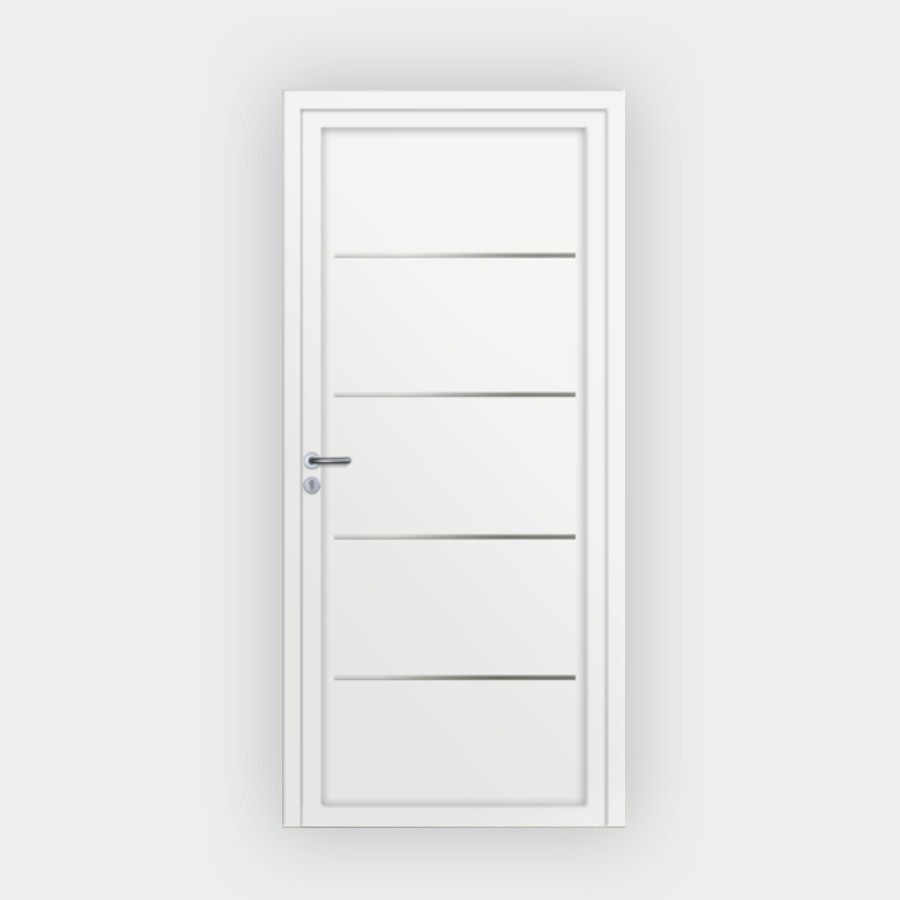 Porte d’entrée en PVC blanche 527-0