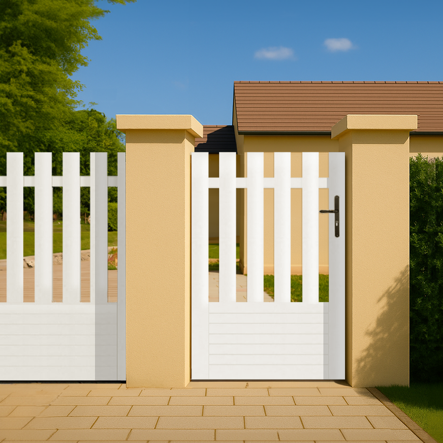 Portillon PVC sur mesure coupe droite Alençon