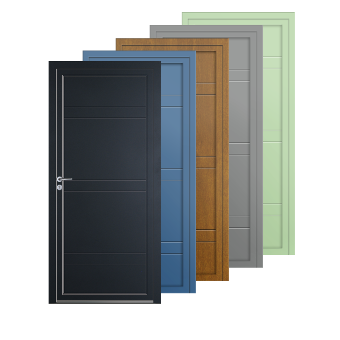 Porte d’entrée PVC couleur design 102-0