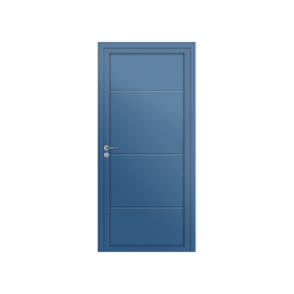 Porte d’entrée PVC couleur design 102-2 bleu distant
