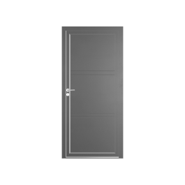 Porte d’entrée PVC couleur design 102-4 gris clair