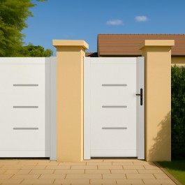 Portillon PVC standard BRIANÇON blanc 1000x1600 mm