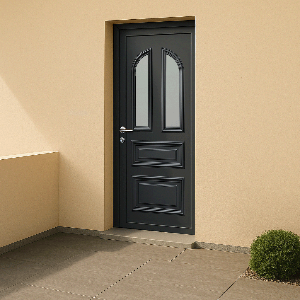 Porte d’entrée PVC couleur Janella 25 vitrée