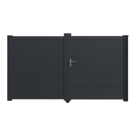Portail battant aluminium anthracite FARO