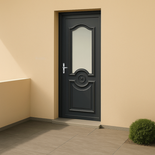 Porte d’entrée PVC couleur Carissa 5 vitrée