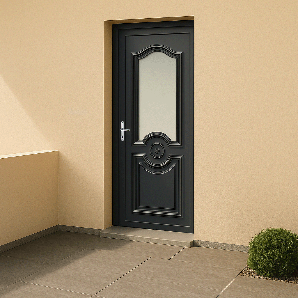 Porte d’entrée PVC couleur Carissa 5 vitrée