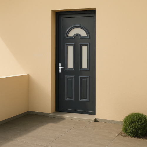 Porte d’entrée PVC couleur Emilia 115 semi-vitrée