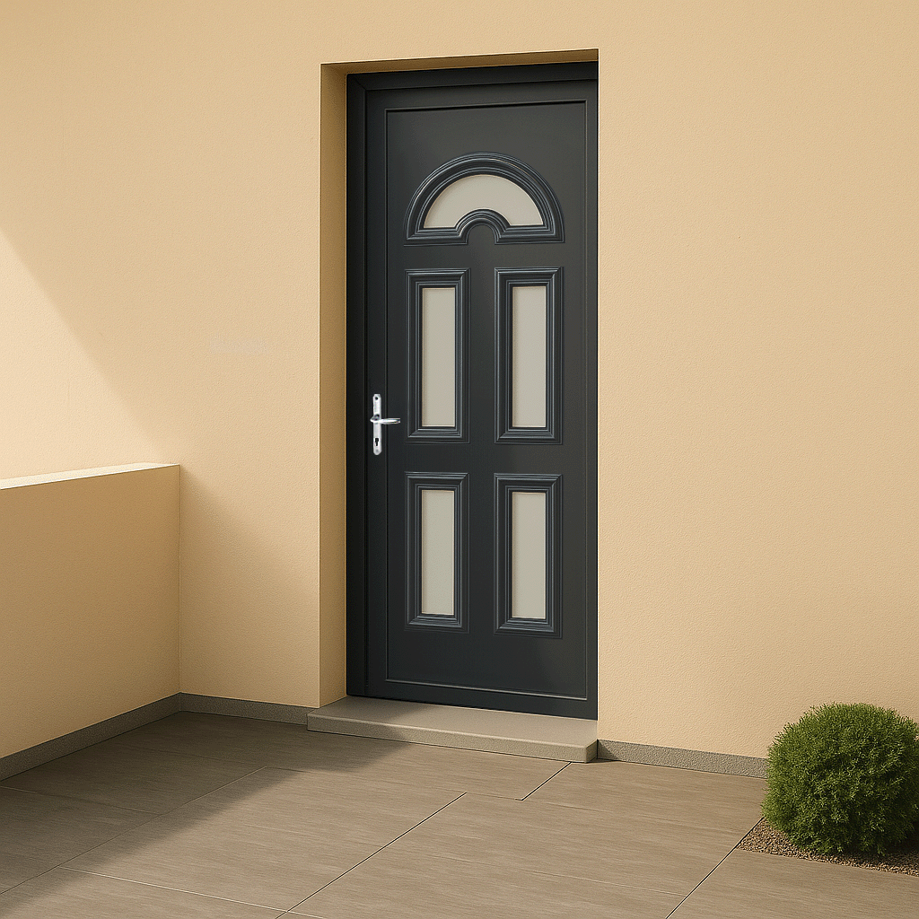 Porte d’entrée PVC couleur Emilia 116 vitrée