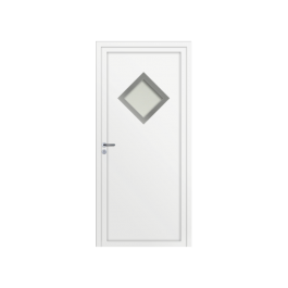 Porte d’entrée en PVC vitrée blanche Anatole 1