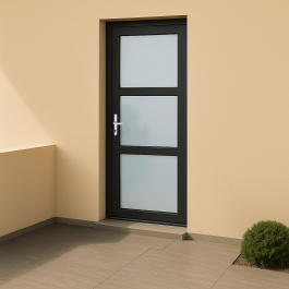 Porte d'entrée PVC couleur 3 vitrages