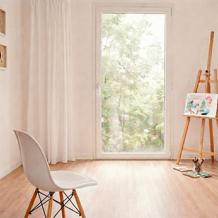 Porte fenêtre PVC H 215 x L 90 cm 1 vantail blanc pour pose en neuf