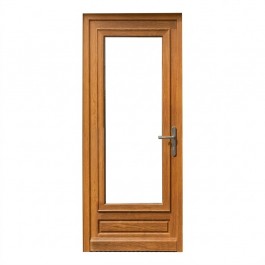 Porte d'entrée vitrée sur-mesure en bois exotique CHANTAL