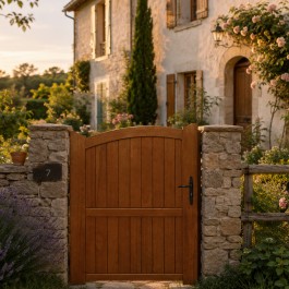 Portillon battant bois exotique sur-mesure BAILLEUL