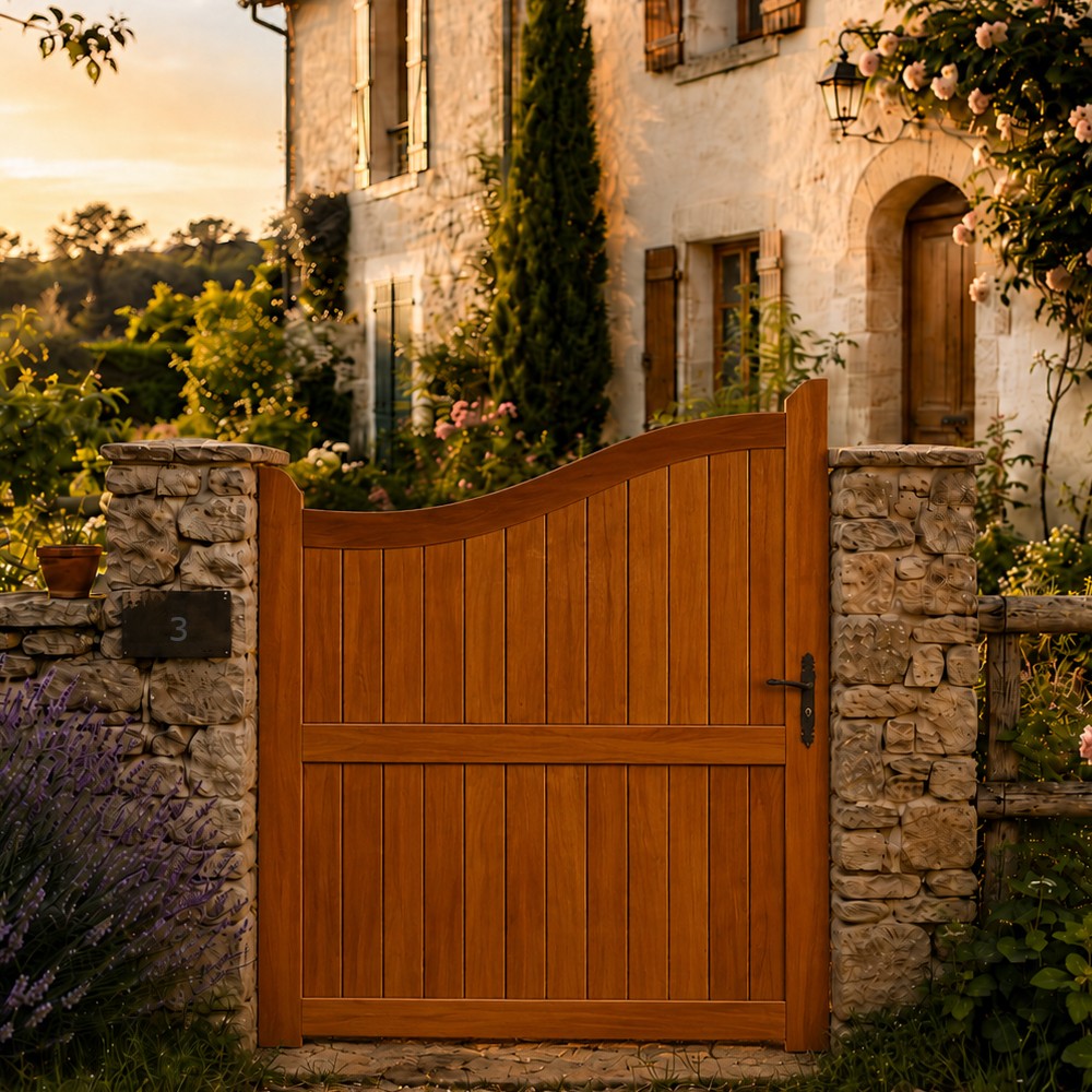 Portillon battant bois exotique sur-mesure BEAUVAIS